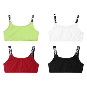Kids Girls Sports Top Sleeveless Active Crop Top for Gym Fitness Running Outfits - Picture 1 of 30