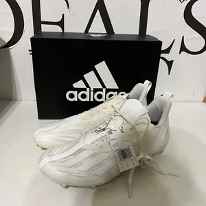 Adidas Adizero Football Cleats Triple White Mens Size 10 GX5413 - Picture 1 of 11