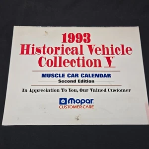 1993 Mopar Historical Vehicle Muscle Car Calendar Chrysler Litho Print Set V - Picture 1 of 16