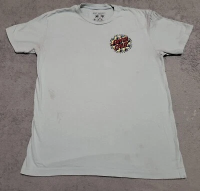 Riot Society T 恤男式中号蓝色街头服饰 Santa Cruz — 第 1/4 张图片