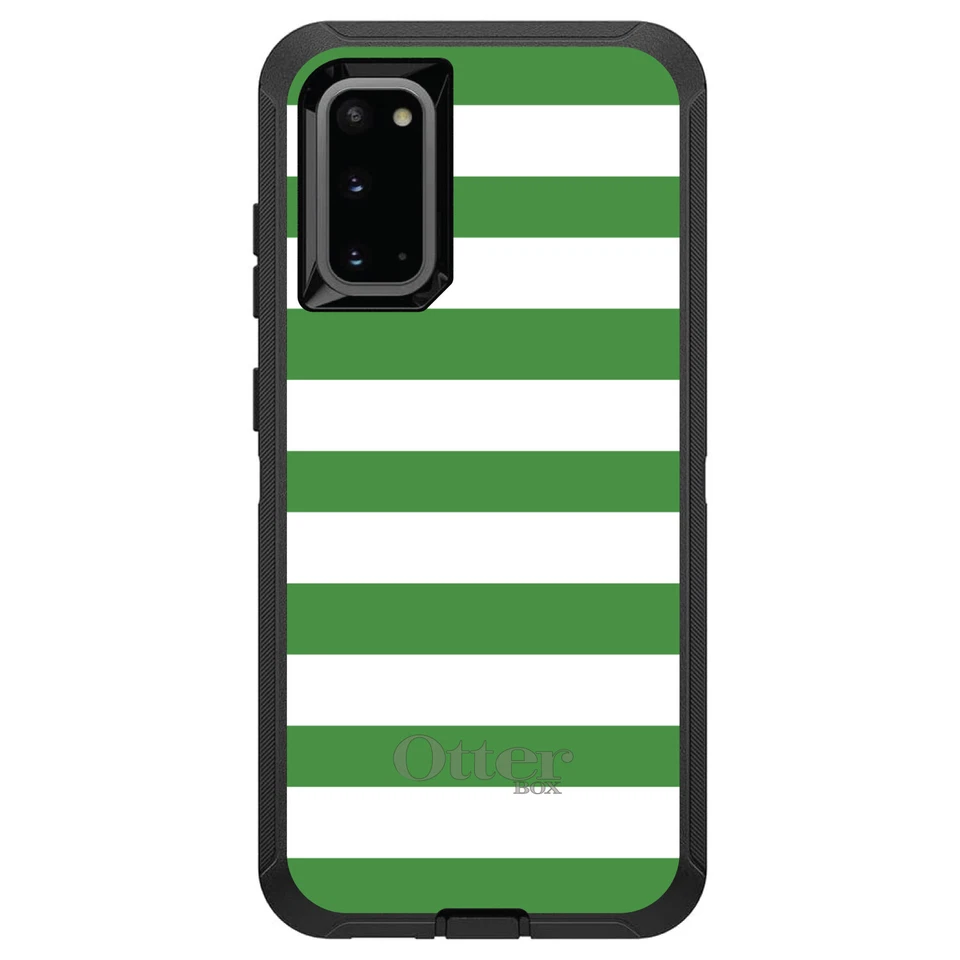 OtterBox Defender para Galaxy S (elige modelo) rayas audaces verdes y blancas Foto 1 de 1