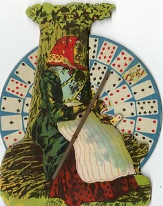 Antique 1920s-1930s Gypsy Fortune Teller Game with Mechanical Spinning Wheel, Ca - Picture 1 of 4