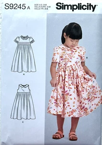 Vestito bambino Simplicity S9245 taglie dalla 3 alla 8 - Foto 1 di 2