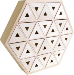 Artemio Wooden advent calendar to decorate Hexagon, Wood, 36 x 6.4 x 31.3 cm NEW - Picture 1 of 1