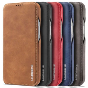 For iPhone 16 15 14 13 12 11 Pro Max XS XR Leather Wallet Case Flip Stand Cover - Photo 1 sur 73