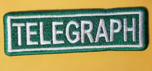 TELEGRAPH Detroit Straßenschild RC MC Fahrrad gestickter Aufnäher * ca. 1,25 x 3 - Bild 1 von 2