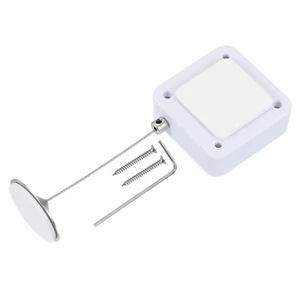 Retractable Remote Control Tether 5 ft, White(Round Iron Cap) - Zdjęcie 1 z 6