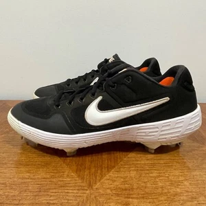 Nike Cleats Mens 10 Alpha Huarache Elite 2 Low Air Zoom Black White AJ6873-001 - Picture 1 of 11