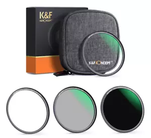 K&F 4pcs Lens Filter Kit MCUV+CPL+Neutral Density ND1000+Magnetic Adapter Ring - Picture 1 of 10