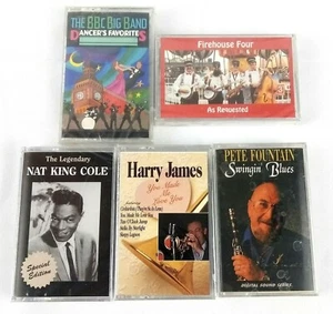 5 SEALED BIG BAND CASSETTES - FIREHOUSE FOUR + NAT KING COLE + PETE FOUNTAIN - Picture 1 of 7