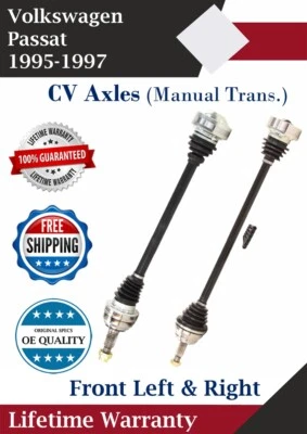 Оригинальные передние оси CV для механической коробки передач Volkswagen Passat 1995-1997 годов выпуска. Lifetime Warran. - Изображение 1 из 4