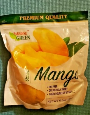 PARADISE GREEN  DRIED MANGO FRUIT FAMILY SIZE PACK (MANGO 35.2OZ) - Image 1 of 4