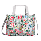 Women Nylon Crossbody Bag Floral Multi functional Travel Shoulder Organizer Bag