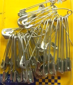 2 x 50 pack Safety Pins Assorted Sizes Textile Hemming Crafts Sewing First Aid - Picture 1 of 4