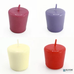 24 Assorted Colored Unscented Wax Votive Candles 15 Hours Burn Time - Picture 1 of 14
