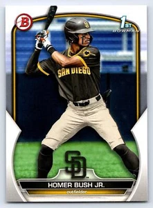 Tarjeta de béisbol 2023 1st Bowman Draft #BD-124 Homer Bush Jr. Padres de San Diego - Imagen 1 de 2