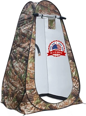 Tienda De Ducha Iluminada De Una Habitacion Con Gancho Para Colgar Camuflaje Foto 1 de 4