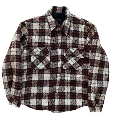 Camisa Chaqueta De Colección Sir Jac Lana M Beige Marrón Años 70 Union Sherpa Forrada Ropa de Trabajo Foto 1 de 4