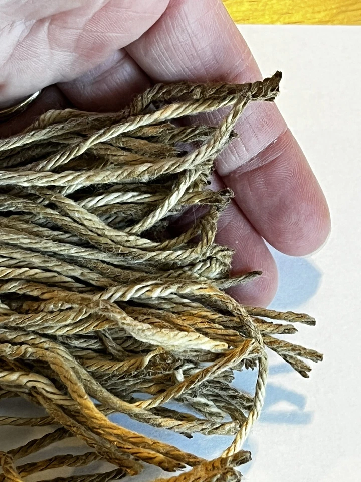 100 Piece 12" Primitive THICK Coffee Stained String  Ties 4 ply Antique Vintage - Image 1 of 4