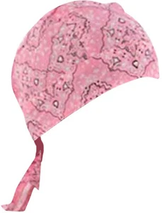 PINK Cotton Bandana Skull Cap Durag Hair Wrap Motorcycle Do Doo Chemo Head Scarf - Picture 1 of 7