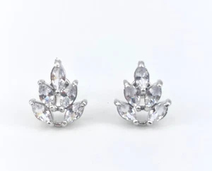 Joyería nupcial regalo plata pendientes grandes joyería nupcial pendientes boda - Imagen 1 de 9