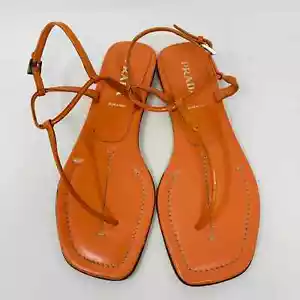 Prada Coral Lackleder Sandalen Made in Italy ein paar Mal getragen Größe 37 (6,5) - Bild 1 von 12