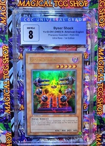 Yugioh Byser Shock Pharaonic Guardian 1st Edition Ultra Rare PGD-103 NM-M CGC 8 - Picture 1 of 1