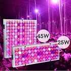 25W/45W LED Plant Grow Panel light UV IR Lamp Full Spectrum For growbox tent 23H