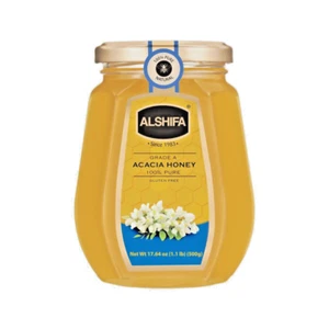 ALSHIFA IMPORTATO: MIELE DI ACACIA, crudo, puro e non pastorizzato grado A 17,6 once 500 g - Foto 1 di 14