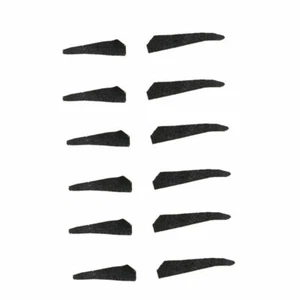 6 X BLACK SPIV MOUSTACHE 1920S GANGSTER FANCY DRESS COSTUME ACCESSORY STICK ON - Picture 1 of 1