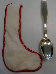 Vintage International Company Silber Teller Weihnachten Baby Löffel - Bild 1 von 11