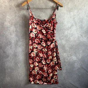 Vintage Rare 90s Betsey Johnson Mini Floral Dress Spaghettiträger 100% Seide Gr. 4 - Bild 1 von 7