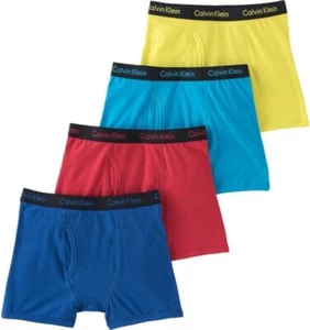 Calvin Klein Cotton Stretch Boys' Boxer Briefs (4 Pack) (Large / 12-14, Bright) - Picture 1 of 3