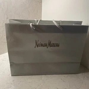 Neiman Marcus Silver Paper Empty Shopping Bags with Rope Handle 12" x 16" - Picture 1 of 11