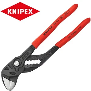 Knipex 86 01 180 Zangenschlüssel 180 mm 7 Zoll Druckknopf verstellbarer Schlüssel PVC Griffe - Bild 1 von 5