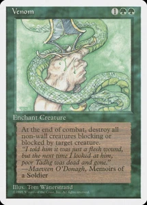 Magic MTG Tradingcard Fourth Edition 1995 Venom - Imagen 1 de 1