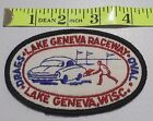 Patch de piste vintage lac Léman ! Voiture de course Wisconsin Drag Strip 