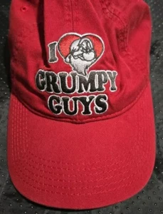 Walt Disney World I Love Grumpy Guys Official Disney Red Cap Hat Adjustable - Picture 1 of 4