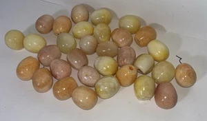 VTG Italian Alabaster Stone Fruit LOOSE Grapes Grape LOT OF 30 - Picture 1 of 5
