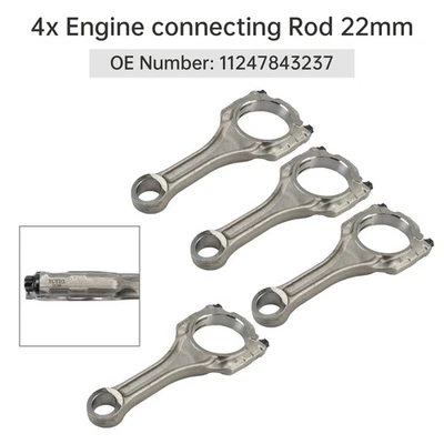 4x Engine connecting Rod 22mm Pour BMW 550i 650i F07 F10 F85 N63N S63N 4.4 V8' - Photo 1/4