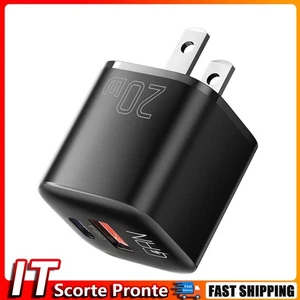 PD Fast Charge Safe Power Supply for iPhone Phones (Black US Plug) IT - Bild 1 von 12