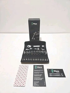 Juego de trinquete y zócalos de empuje de metal Wera 8100 SA 8 Zyklop de 28 unidades métricas de 1/4 pulgadas - Imagen 1 de 4