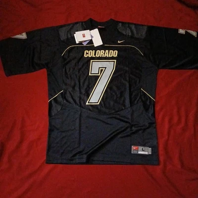 NWT New Colorado University Buffalos Football Jersey #7 Mens Large Black Vtg 90s - Image 1 of 4