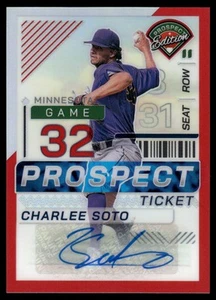 Panini Prospect Edition 2024 Charlee Soto rojo Prizm automático/199 #192 - Imagen 1 de 2