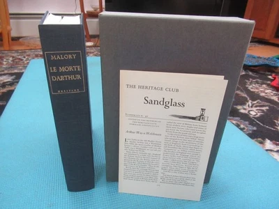 Le Morte D'Arthur Sir Thomas Malory Heritage Press Slipcase 1955 VG+ Sandglass Foto 1 de 4