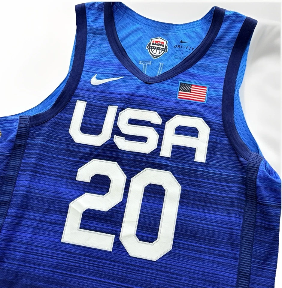 Camiseta deportiva Nike 2020 EE. UU. Baloncesto Carretera Auténtica Vaporknit Talla 44 MED CT6562-451 Foto 1 de 4
