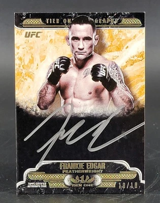 2017 Topps Knockout Tier One Autographs Silver Ink #T1A-FE Frankie Edgar 10/10 - Image 1 of 2
