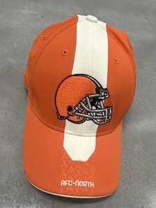 Reebok Cleveland Browns AFC North orange weiß gestreift eng anliegende Mütze Kappe Einheitsgröße - Bild 1 von 5