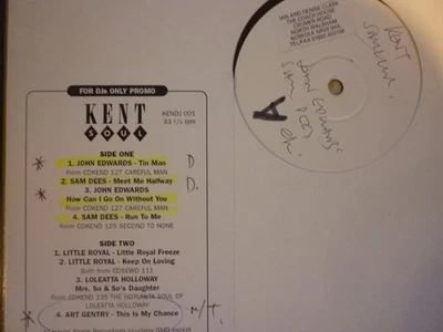kent soul rare limited 12 inch sampler. john edwards/sam dees/art gentry & more - Image 1 of 2