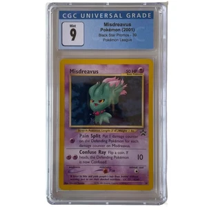 Misdreavus Black Star Promo 39 Pokémon CGC 9 Mint Graded Card 2001 League - Picture 1 of 10
